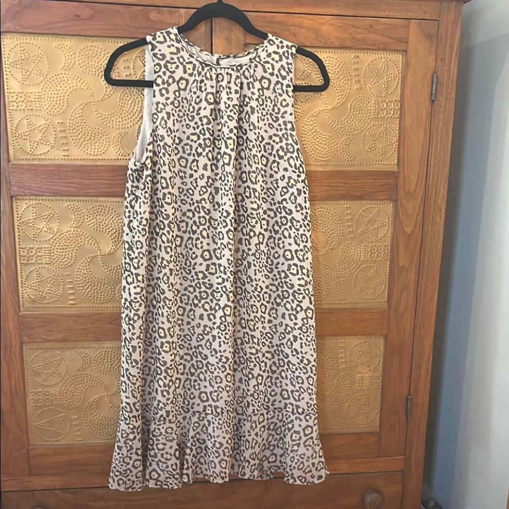 LOFT Leopard Print Sleeveless Dress